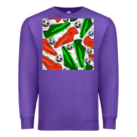 Purple soccer shoes seamless pattern Premium Sweatshirt - BundleAndBundleShop