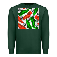 Sports Green soccer shoes seamless pattern Premium Sweatshirt - BundleAndBundleShop
