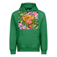 Emerald flamingo with leopard Urban Hoodie - TumblerDesignByShophia