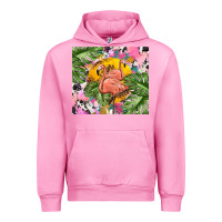 Fuchsia Pink flamingo with leopard Urban Hoodie - TumblerDesignByShophia