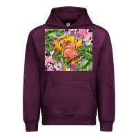 Mauve Wine flamingo with leopard Urban Hoodie - TumblerDesignByShophia