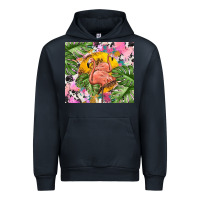 Navy flamingo with leopard Urban Hoodie - TumblerDesignByShophia