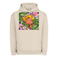 Pigment French Oak flamingo with leopard Urban Hoodie - TumblerDesignByShophia