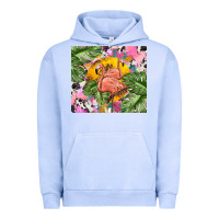 Pigment Grape Ice flamingo with leopard Urban Hoodie - TumblerDesignByShophia
