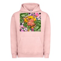 Pigment Salmon flamingo with leopard Urban Hoodie - TumblerDesignByShophia