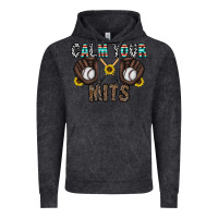 Vintage Black calm your mits baseball Vintage Hoodie - CowhideDigitalArt