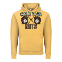 Vintage Mustard calm your mits baseball Vintage Hoodie - CowhideDigitalArt