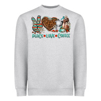 Peace Love Coffee Heavyweight Sweatshirt | Teevron