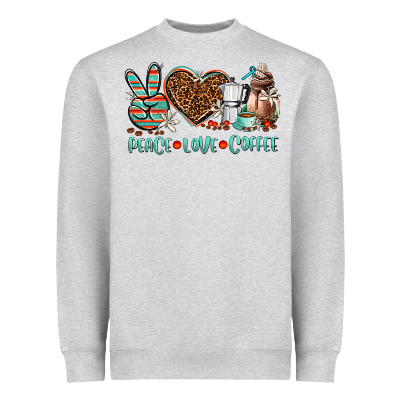 Peace Love Coffee Heavyweight Sweatshirt by AdoDesignShop | Teevron