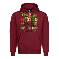 Burgundy mexico family vacation 2024 Zipper Hoodie - MaliasSmallBusiness