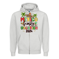 Dove Grey mexico family vacation 2024 Zipper Hoodie - MaliasSmallBusiness