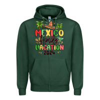 Sports Green mexico family vacation 2024 Zipper Hoodie - MaliasSmallBusiness