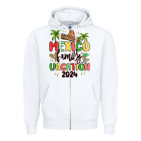 White mexico family vacation 2024 Zipper Hoodie - MaliasSmallBusiness