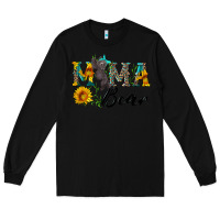 Black blue mama bear with cute bear Long Sleeve Tee - Artiststas