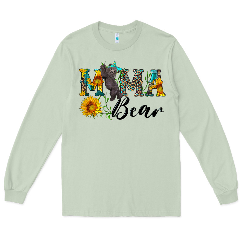 Blue Mama Bear With Cute Bear Long Sleeve Tee by Artiststas | Teevron