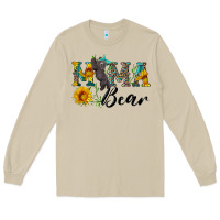 Mushroom blue mama bear with cute bear Long Sleeve Tee - Artiststas