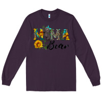 Plum blue mama bear with cute bear Long Sleeve Tee - Artiststas