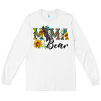 White blue mama bear with cute bear Long Sleeve Tee - Artiststas