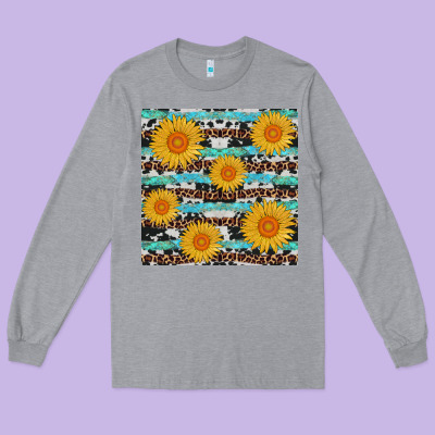 Sunflower Western Seamless Revize Long Sleeve Tee Designed By Adodesignshop