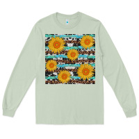 Matcha sunflower western seamless revize Long Sleeve Tee - AdoDesignShop
