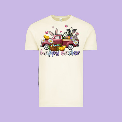 Happy Easter Trucks Vintage Tee Designed By Adodesignshop
