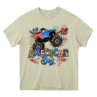 Fourth Of July Monster Truck All American Boy Heavy Core Tee | Teevron