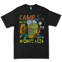 Black camp more worry less Premium Tee - texasbilliewilder