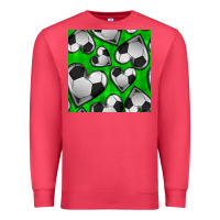 Cardinal soccer hearts seamless pattern Premium Sweatshirt - BundleAndBundleShop