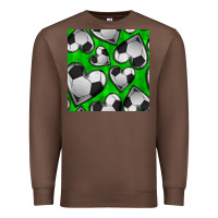 Chestnut soccer hearts seamless pattern Premium Sweatshirt - BundleAndBundleShop