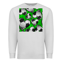 Dove Grey soccer hearts seamless pattern Premium Sweatshirt - BundleAndBundleShop
