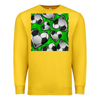 Lemon soccer hearts seamless pattern Premium Sweatshirt - BundleAndBundleShop