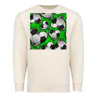 Sandshell soccer hearts seamless pattern Premium Sweatshirt - BundleAndBundleShop