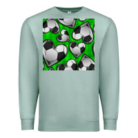 Seafoam soccer hearts seamless pattern Premium Sweatshirt - BundleAndBundleShop