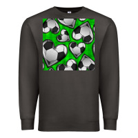 Smoke soccer hearts seamless pattern Premium Sweatshirt - BundleAndBundleShop