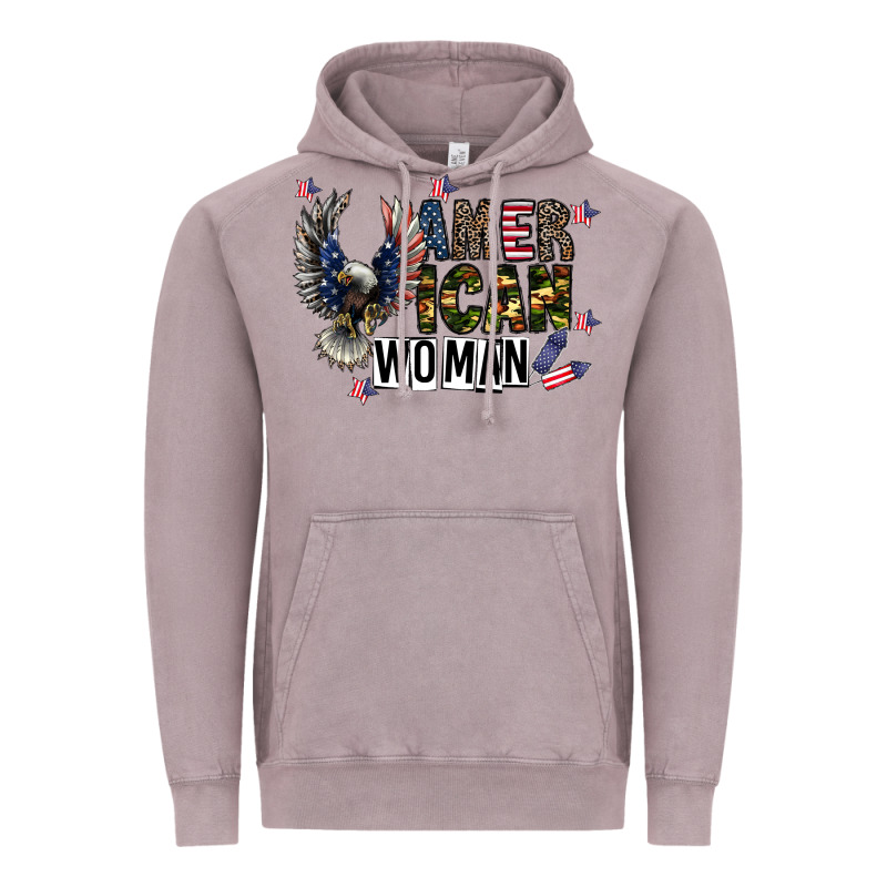 American Woman Vintage Hoodie by CowhideDigitalArt | Teevron