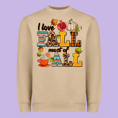 I Love Fall Most Of All Heavyweight Sweatshirt Designed By Adodesignshop