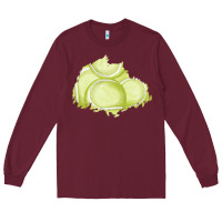 Burgundy tennis patch Long Sleeve Tee - AdoDesignShop