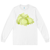 White tennis patch Long Sleeve Tee - AdoDesignShop