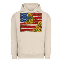 Pigment French Oak American flag sunflowers with leopard Urban Hoodie - TumblerDesignByShophia