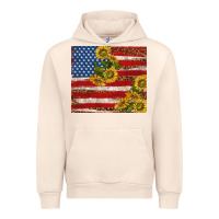 Sandshell American flag sunflowers with leopard Urban Hoodie - TumblerDesignByShophia