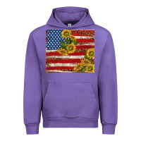 Tulip American flag sunflowers with leopard Urban Hoodie - TumblerDesignByShophia