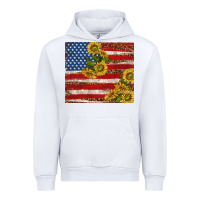 White American flag sunflowers with leopard Urban Hoodie - TumblerDesignByShophia