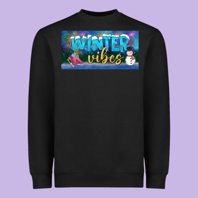 Winter Vibes License Plate Heavyweight Sweatshirt Designed By Bundleandbundleshop