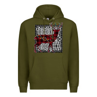 Army Green Christmas Deer Premium Hoodie - Bettercallsaul