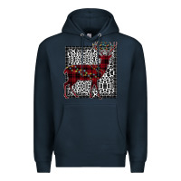 Navy Christmas Deer Premium Hoodie - Bettercallsaul