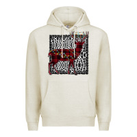 Oatmeal Heather Christmas Deer Premium Hoodie - Bettercallsaul