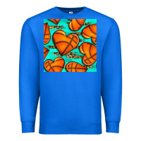 True Royal basketball hearts with leopard seamless pattern Premium Sweatshirt - BundleAndBundleShop