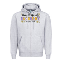 Heather Grey when all else fails god doesnt Zipper Hoodie - MaliasSmallBusiness