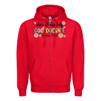 Red when all else fails god doesnt Zipper Hoodie - MaliasSmallBusiness
