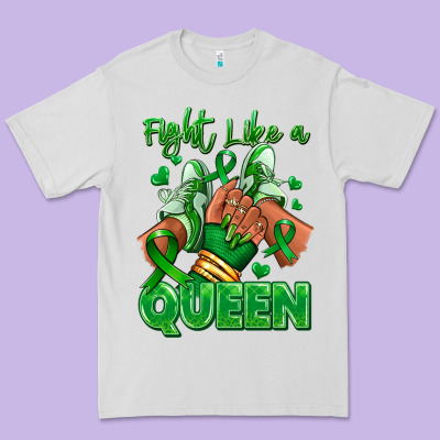 Premium Tee green ribbon liver cancer afro girl sneakers
